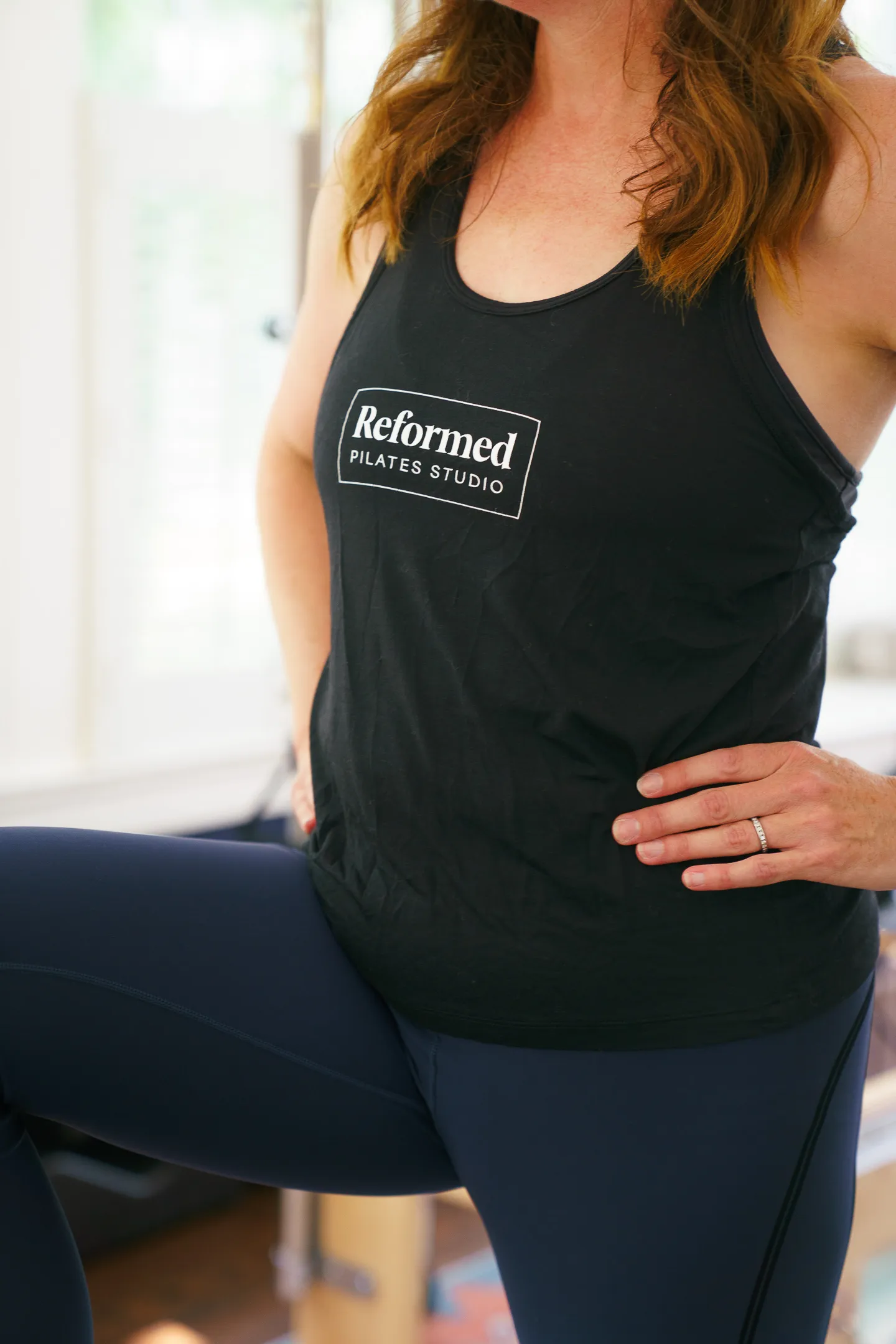 Reformed Pilates Studio tank top detail